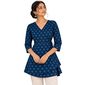 feranoid Women Cotton Angrakha Kurti