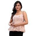 feranoid Women Cotton Printed Sleeveless Strap Peplum