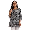 feranoid Women Cotton Printed Straight Short Kurti