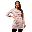 feranoid Women Cotton Printed Straight Short Kurti