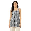 feranoid Womens Printed Sleeveless Short Kurti with