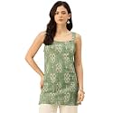 feranoid Womens Printed Sleeveless Short Kurti with