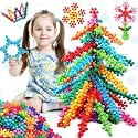 FERIO 100 Pcs Star Shaped, Star Block Interlocking Blocks Colorful Star Building Blocks Educational Construction Blocks for Kids STEM Toys for 2+ Year Old boy (Multicolor, 100Pcs) for 2+ Year