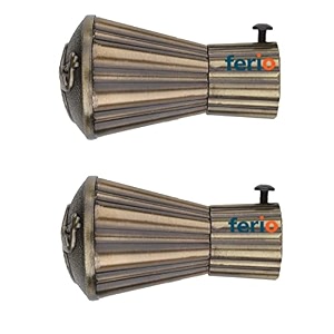 ferio antique brass heavy curtain rods bracket for door and windows bathroom accessory fitting for 1 inch rod only finials home dcor pack of 2