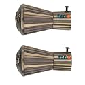 FERIO Antique Brass Heavy Curtain Rods Bracket for Door and Windows Bathroom Accessory Fitting for 1 Inch Rod Only Finials Home Décor (Pack of 2)