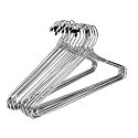 FERIO Premium Garment Hanger for Clothes Heavy Duty Stainless Steel Cloth Hangers, Silver Hanger Pack of 12 Dry Wet Clothes Hangers Space Saving, Suits, Saree, Pants, Shirts, Non Slip Grooves