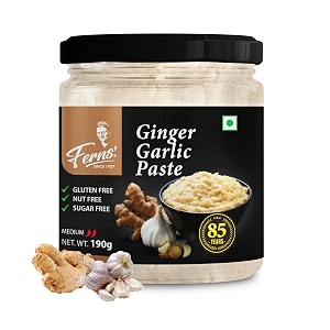 ferns39 ginger garlic paste 190g  adrak lahsun paste fresh amp pure homemade taste amp quality  thick amp coarse for cooking