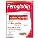 Feroglobin B12 Capsules for Iron, Haemoglobin & Red Blood Cell Formation (Monthly Pack) | Iron, Folic Acid, Vitamin B12, B6 & Zinc | Supports Energy Release & Vitality | Gluten Free | 30 Capsules