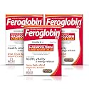 Feroglobin B12 Capsules for Hemoglobin &amp; Red Blood Cell Formation | Iron, Folic Acid, B12, B6 &amp; Zinc | Combo Pack of 3 (30 Capsules Each)