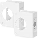 Ferraycle 2 Pcs Lock and Door Reinforcement Plate 1-3/4-Inch Thick by 2-3/8-Inch Backset 2-1/8-Inch Bore Doors Reinforce Repair Stainless Steel Home Security Plate Add Security to Your Home (White)