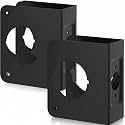 Ferraycle 2 Pcs Lock and Door Reinforcement Plate 1-3/4-Inch Thick by 2-3/8-Inch Backset 2-1/8-Inch Bore Doors Reinforce Repair Stainless Steel Home Security Plate Add Security to Your Home (Black)