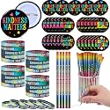 Ferreve 90 Pcs Kindness Matters Supplies Set Include 30 Pencil 30 Ribbon Bracelet 30 Badge Button for Anti Bullying Month Party Favor