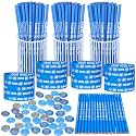 Ferreve 90 Pcs Online Safety Awareness Supplies Set Include 30 Pencil 30 Ribbon Bracelet 30 Badge Button for 2026 National Internet Safety Month Party Favor