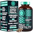 Fertility Supplements For Men Prenatal Vitamin - Maca Root, Ashwagandha, Zinc, Plus Naturals - Conception for Him Men Fertility Vitamins and Male Fertility Support Supplements - 120 Caps for 2 Months