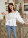 Fery London Casual Solid Women White Top