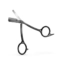 FERYES Eyebrow Trimmer Scissors with Combs, Stainless Steel Scissor & Comb in One, Precision Eyebrow Trimming Scissors for Women and Men