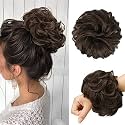 FESHFEN Hair Bun Extensions Messy Curly Hair Scrunchies Plus Size Hairpieces Synthetic Donut Updo Hair Pieces for Women Girls 1.94oz