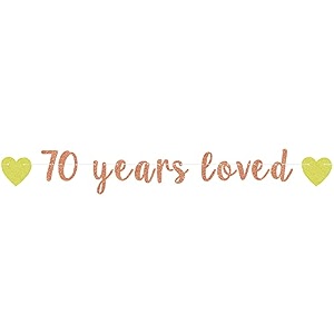 festiko70 years loved banner 70th anniversary happy 70th wedding anniversary decorations