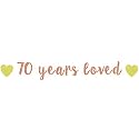 Festiko®70 Years Loved Banner, 70th Anniversary, Happy 70th Wedding Anniversary Decorations
