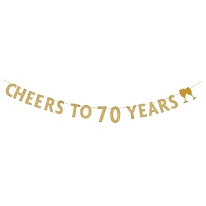 festiko70th birthday banner 70th birthday party decor70th birthday party glitter banners