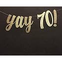 Festiko®70th Birthday Banner 70th Birthday Party Decor70th Birthday Party Glitter Banners