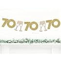 Festiko®70th Birthday Banner - Happy 70th Banner 70th Birthday Banner 70th Birthday 70th Birthday Sign 70 &amp; Fabulous Banner Glitter 70 Garland