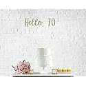 Festiko®70th Birthday Hello 70 Banner 70th Party 70th Anniversary Happy 70th 70th Birthday Banner Cursive Banner Gold Glitter Banner