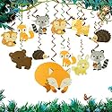 Festiko®Animal Hanging Swirl 12 PCS Birthday Party Supplies Ceiling Decor for Kids Boys Girls Theme Party Decorations