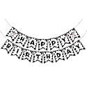 Festiko® Cow Print Happy Birthday Banner, Cow Theme Birthday Decoration, Cow Theme Party Supplies