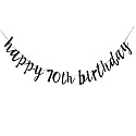 Festiko®Happy 70th Birthday, 70th Birthday Party Hang Bunting Sign Decorations Photo Props, Party Favors, Supplies, Gifts, Themes and Ideas