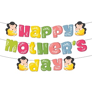 festiko happy mother39s day multicolor banner mother39s day decorations party decoration supplies