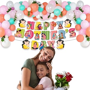 festiko mother39s day combo 26 pcs mother39s day decoration supplies mother39s day party favors banner amp balloons