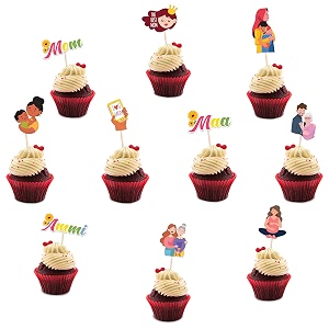 festiko mother39s day cupcake toppers 10 pcs mother39s day decoration supplies mother39s day party favors