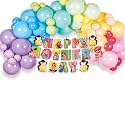 Festiko® Mother's Day Decorations Colourful Combo (104 Pcs), Mother's Day Celebration, Party Decoration Supplies (Balloons Arch Kit &amp; Banner)