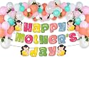 Festiko® Mother's Day Multicolor Combo (26 Pcs), Mother's Day Decoration Supplies, Mother's Day Party Favors (Banner &amp; Balloons)