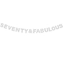 Festiko®Seventy &amp; Fabulous Silver Glitter Birthday Banner Perfect for 70th Birthday Gift Seventy Years Old Bday Party Decorations