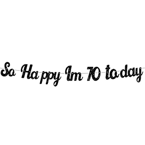 festikoso happy im 70 today banner backdrop glitter black hallo seventy cheers to 70 years old theme decor for man woman happy 70th birthday party photo studio prop flag decorations favors supplies