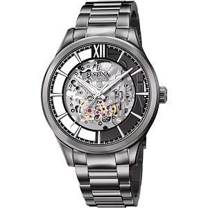 Festina Automatic Skeleton Watch Stainless Steel Analog