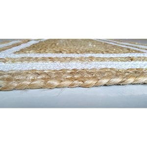 Festive Textile Jute Braided Natural Rug Hand