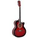 Festra R-40, Truss Rod Acoustic Guitar Kit with Bag, Strap, One Pack Strings and Picks (Redburst)