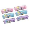 Unicorn Pencil Pouch Soft Shine Cute Pencil Case Geometry Box for Girls Storage Bag Travel Pouch School Stationery (Pack of 3) Multicolor