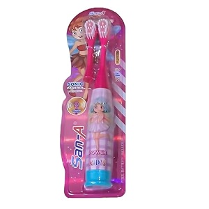 vibration electric toothbrush with additional head for girlselectrical vibrating toothbrushelectric toothbrush for kids 1 countpink