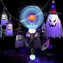 Halloween Ghost Light Up LED Magic Wand with Sound Effect, for Kids,Halloween Music Windmill (Without Batteries)