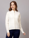 FEVERFEW Self Design High Neck Casual Women