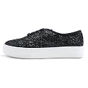 FEVERSOLE Women's Fashion Dress Sneakers Party Bling Casual Flats Embellished Shoes