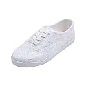 FEVERSOLE Women's Fashion Dress Sneakers Party Bling Casual Flats Embellished Shoes