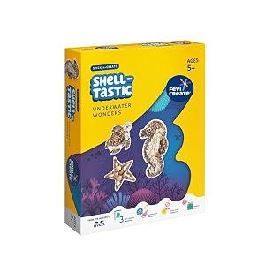 fevicreate diy marine-themed fridge magnet kit turtles seahorses and starfishes designs with art materials all-in-one art and craft kit for girls and boys 5 years pack of 1
