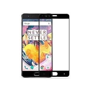 glaze accessories tempered glass screen protector compatible for oneplus 3  3t  5 with edge to edge full screen boarder coverage and with easy installation kit