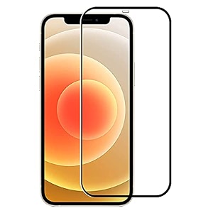 glaze accessories tempered glass screen protector compatible for iphone 12  12 pro  15  16 edge to edge coverage and with easy installation kit