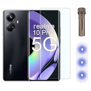 glaze accessories tempered glass screen protector compatible for realme 10  10 pro  12x 5g  n55 edge to edge coverage and with easy installation kit